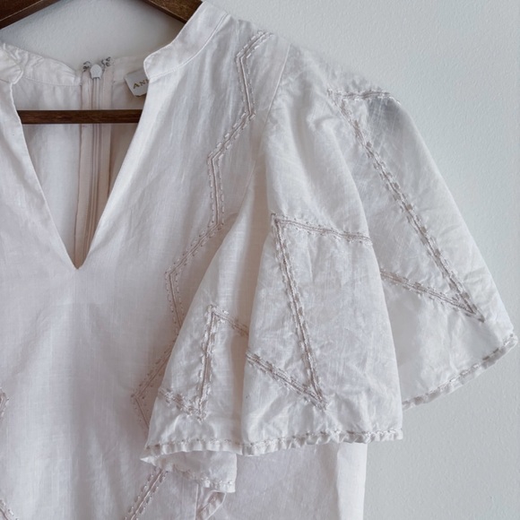 Anna Cate Becca Embroidered Blouse Medium Coastal Grandma Tuckernuck - Picture 2 of 8